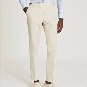 Reiss Train Linen/ Cotton Trousers